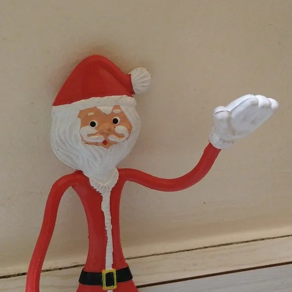 Vintage Pair of Santa Pen/Pencil Decor Christmas Bendies - Picture 3 of 8